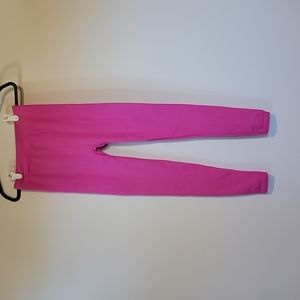 Winter Fuzzy lined leggings pink sz lg